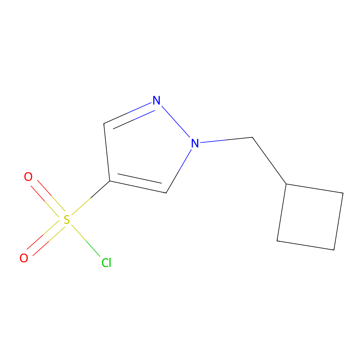 1-(Cyclobutylmethyl)-1H-pyrazole-4-sulfonyl chloride molecular structure, CAS 1365940-58-4