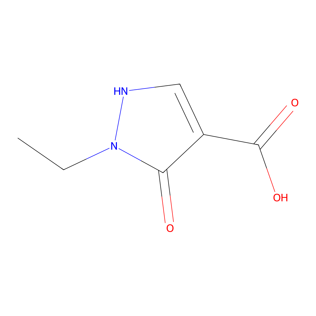 1-Ethyl-5-hydroxy-1H-pyrazole-4-carboxylic acid molecular structure, CAS 1365940-61-9
