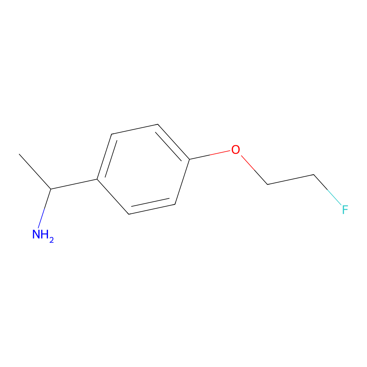 1-[4-(2-Fluoro-ethoxy)-phenyl]-ethylamine molecular structure, CAS 1365940-72-2