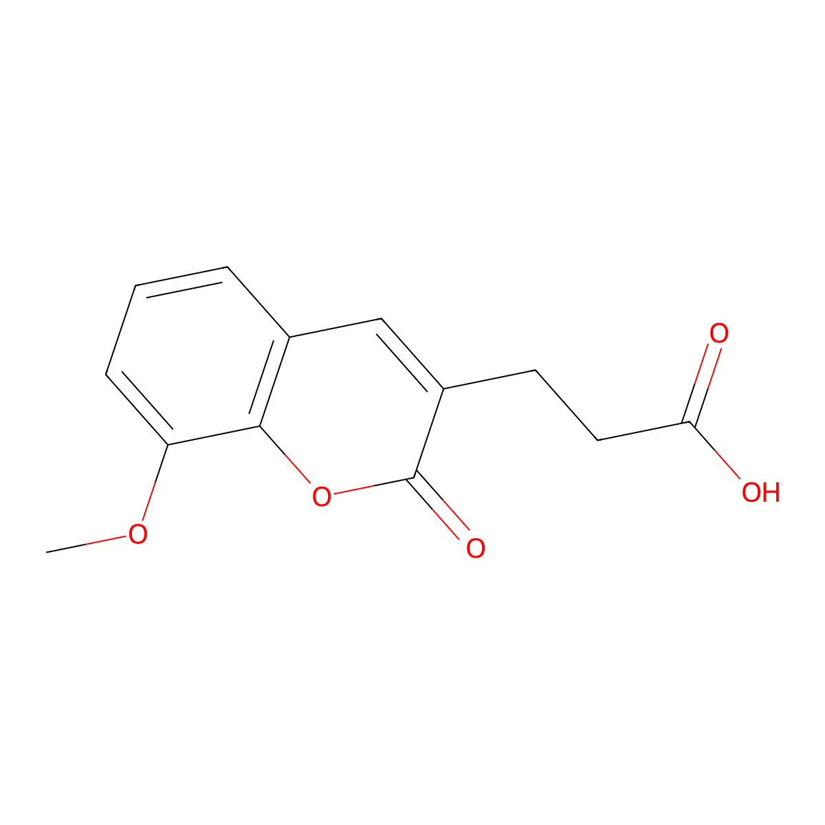 3-(8-Methoxy-2-oxo-2H-chromen-3-yl)propanoic acid molecular structure, CAS 1365940-75-5