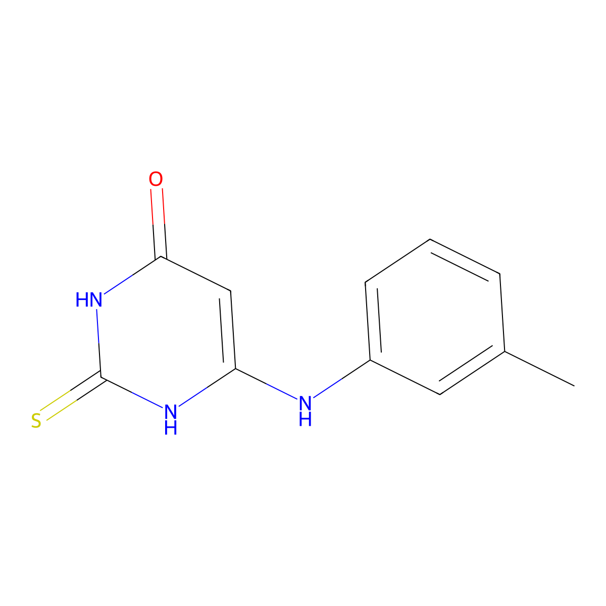 2-Thioxo-6-(m-tolylamino)-2,3-dihydropyrimidin-4(1H)-one molecular structure, CAS 1365940-86-8