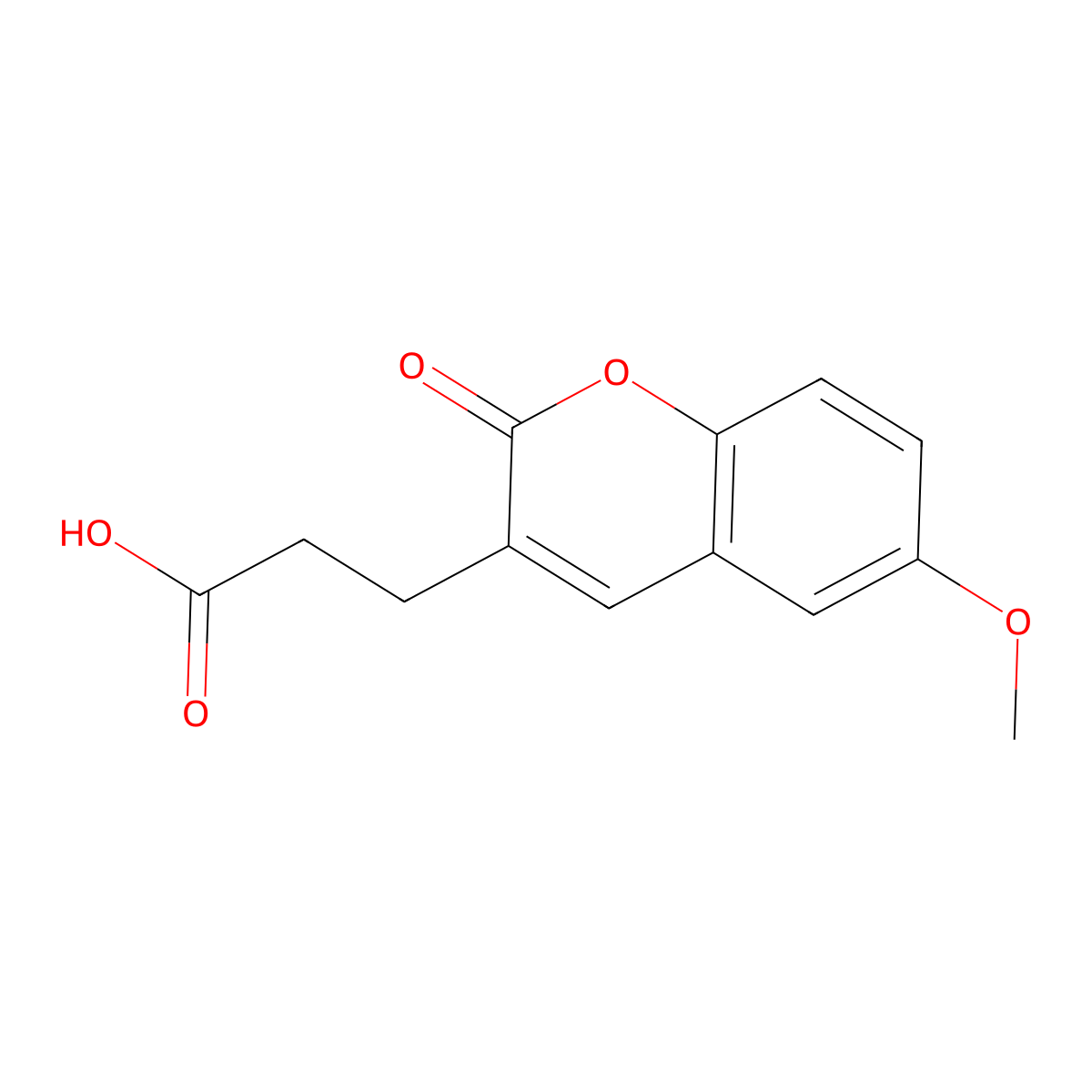 3-(6-Methoxy-2-oxo-2H-chromen-3-yl)propanoic acid molecular structure, CAS 1365941-12-3