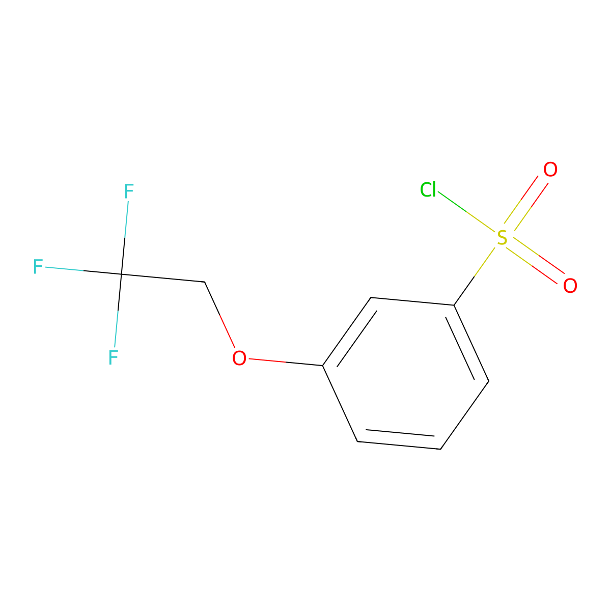 3-(2,2,2-Trifluoro-ethoxy)-benzenesulfonyl chloride molecular structure, CAS 1365941-75-8