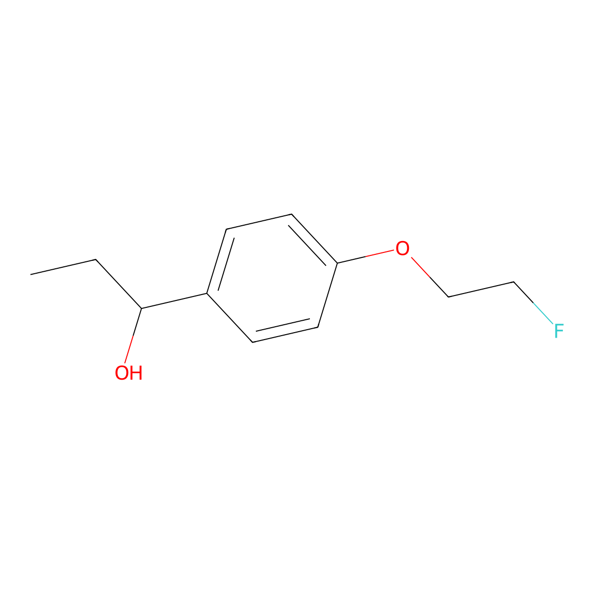 |A-Ethyl-4-(2-fluoroethoxy)benzenemethanol molecular structure, CAS 1365941-89-4