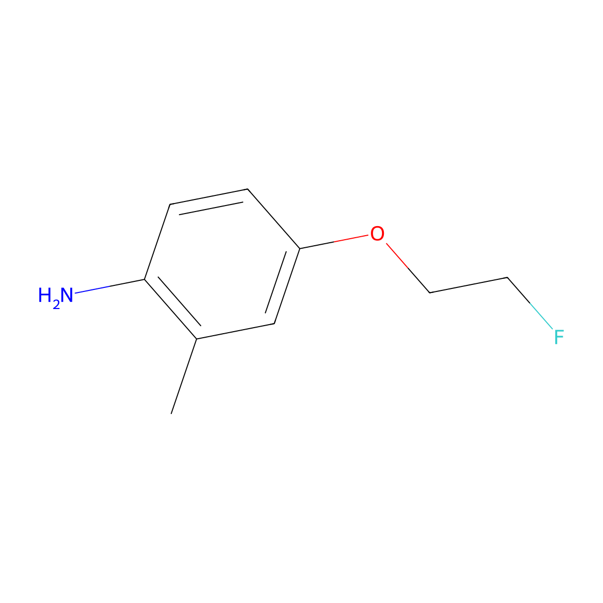 4-(2-Fluoroethoxy)-2-methylaniline molecular structure, CAS 1365942-21-7