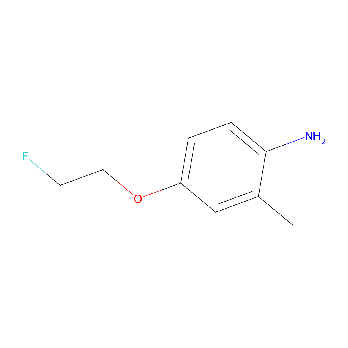 4-(2-Fluoroethoxy)-2-methylaniline molecular structure, CAS 1365942-21-7
