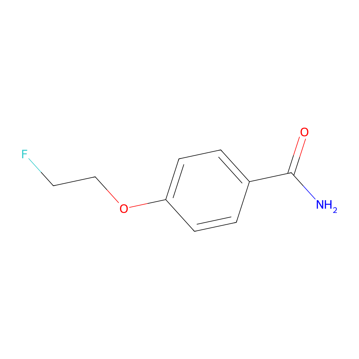 4-(2-Fluoroethoxy)benzamide molecular structure, CAS 1365942-63-7