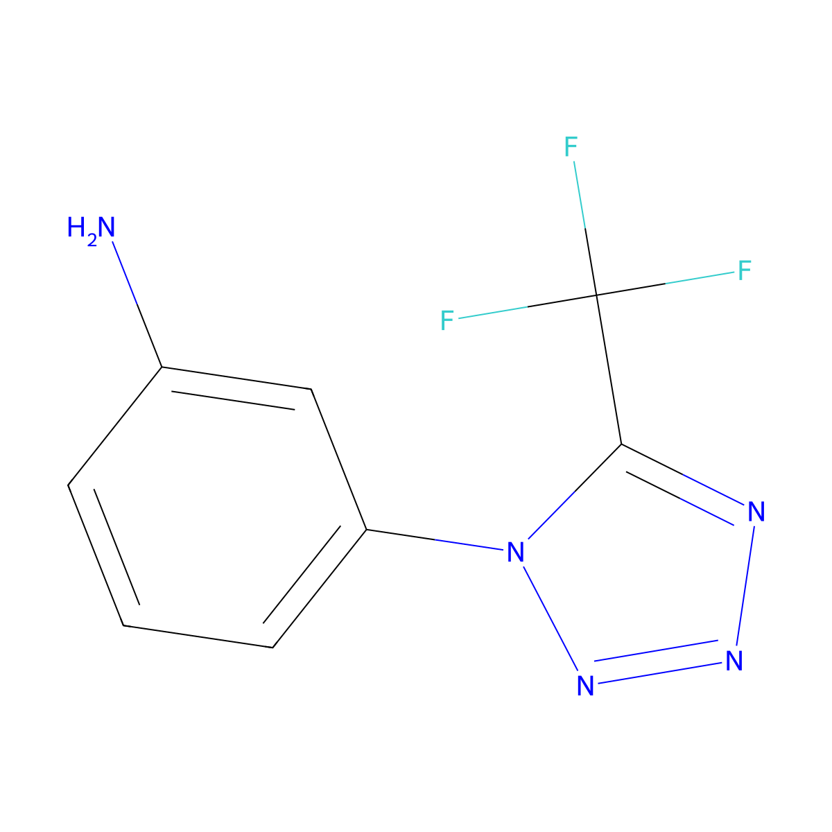 3-[5-(trifluoromethyl)-1H-1,2,3,4-tetrazol-1-yl]aniline molecular structure, CAS 1365942-66-0
