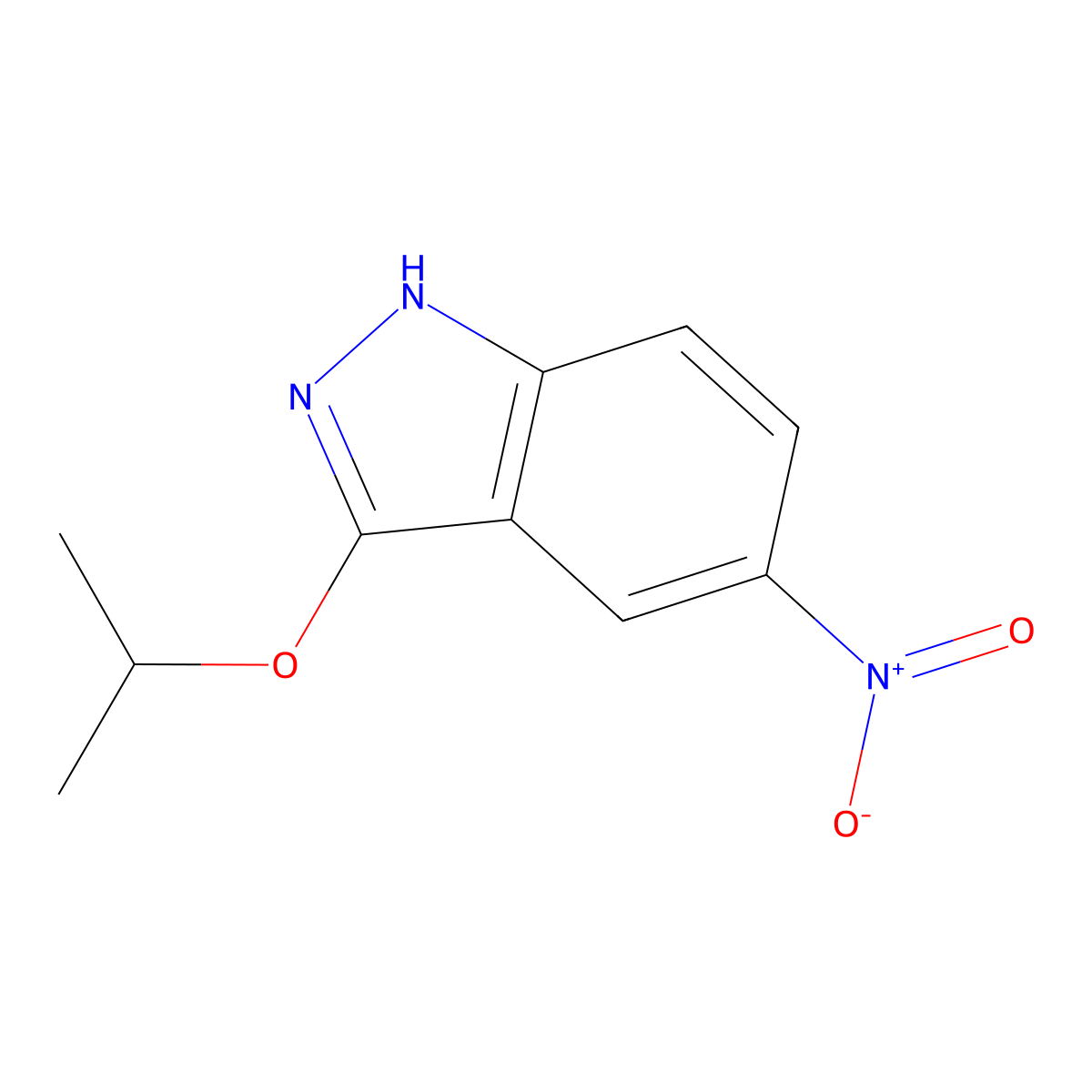 3-Isopropoxy-5-nitro-1H-indazole molecular structure, CAS 1365942-86-4