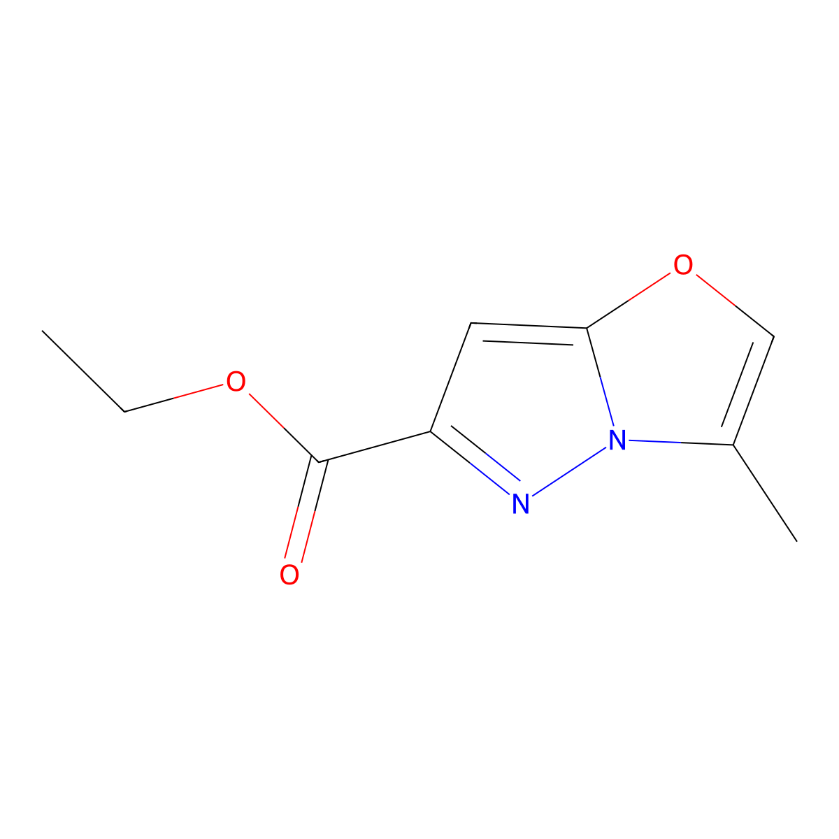 Ethyl 3-methylpyrazolo[5,1-b]oxazole-6-carboxylate molecular structure, CAS 1365957-06-7