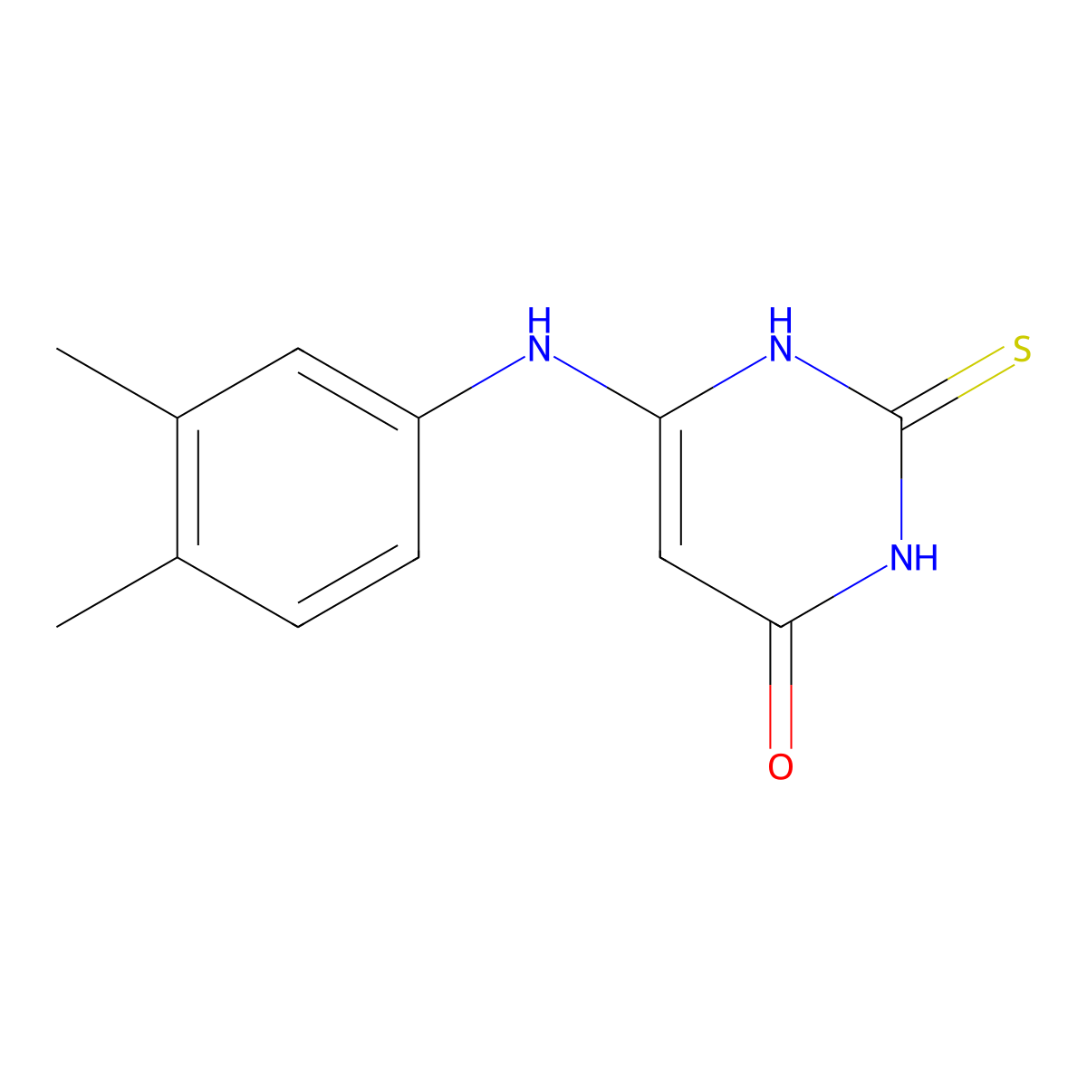 6-((3,4-Dimethylphenyl)amino)-2-thioxo-2,3-dihydropyrimidin-4(1H)-one molecular structure, CAS 1365957-16-9