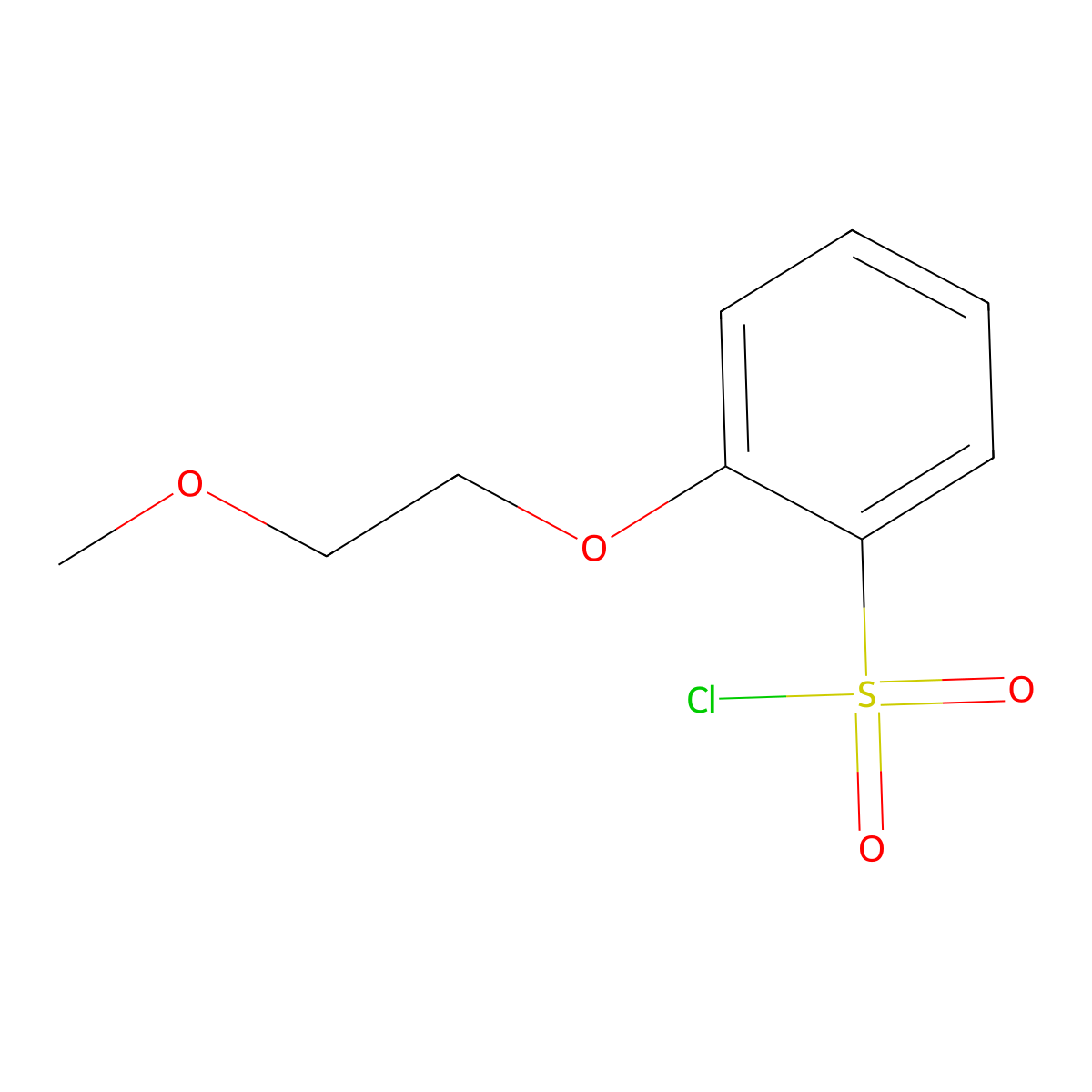 2-(2-Methoxyethoxy)benzene-1-sulfonyl chloride molecular structure, CAS 1365957-71-6