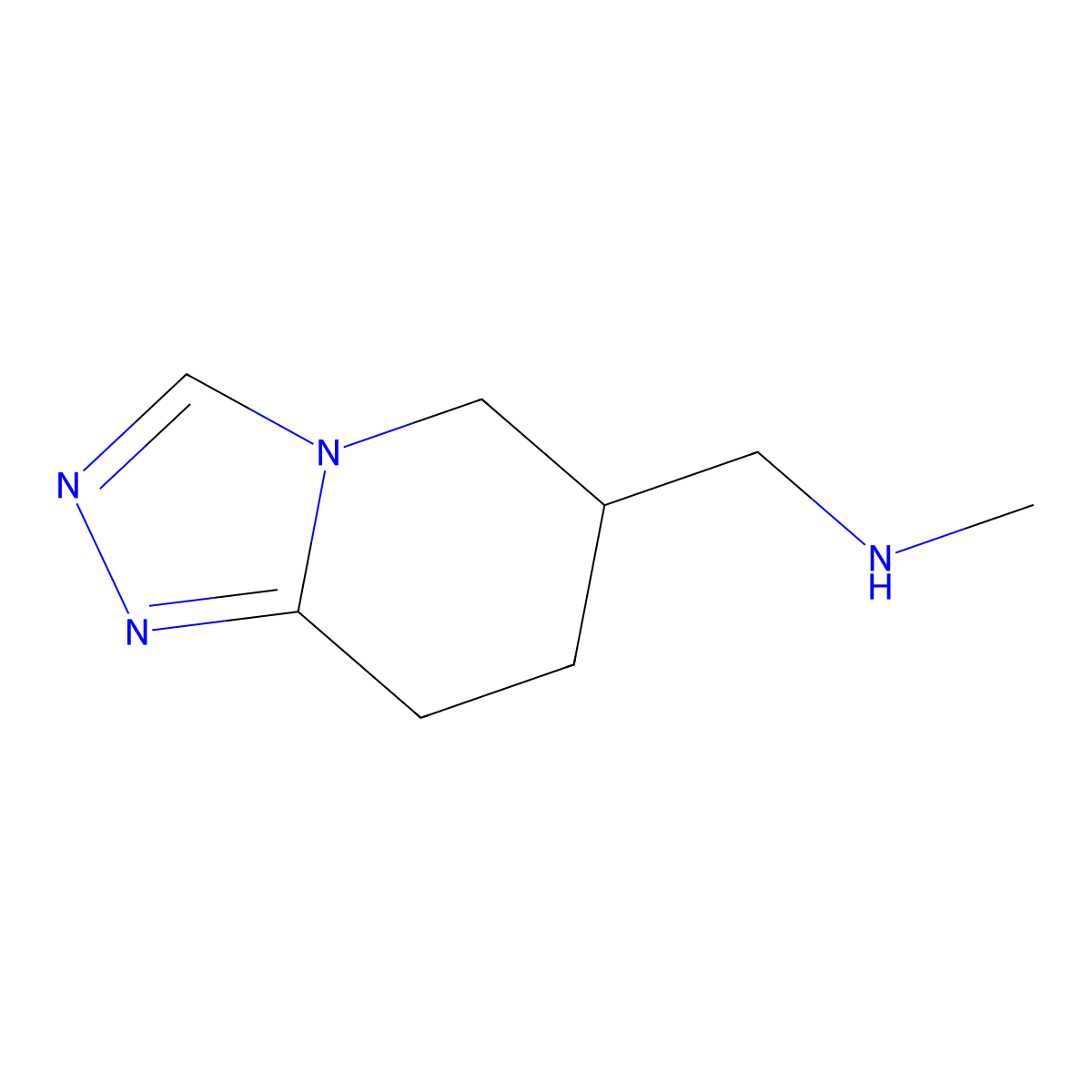 N-Methyl-1-(5,6,7,8-tetrahydro-[1,2,4]triazolo[4,3-a]pyridin-6-yl)methanamine molecular structure, CAS 1365958-63-9