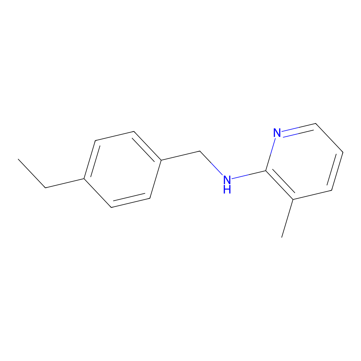 n-(4-Ethylbenzyl)-3-methylpyridin-2-amine molecular structure, CAS 1365959-92-7