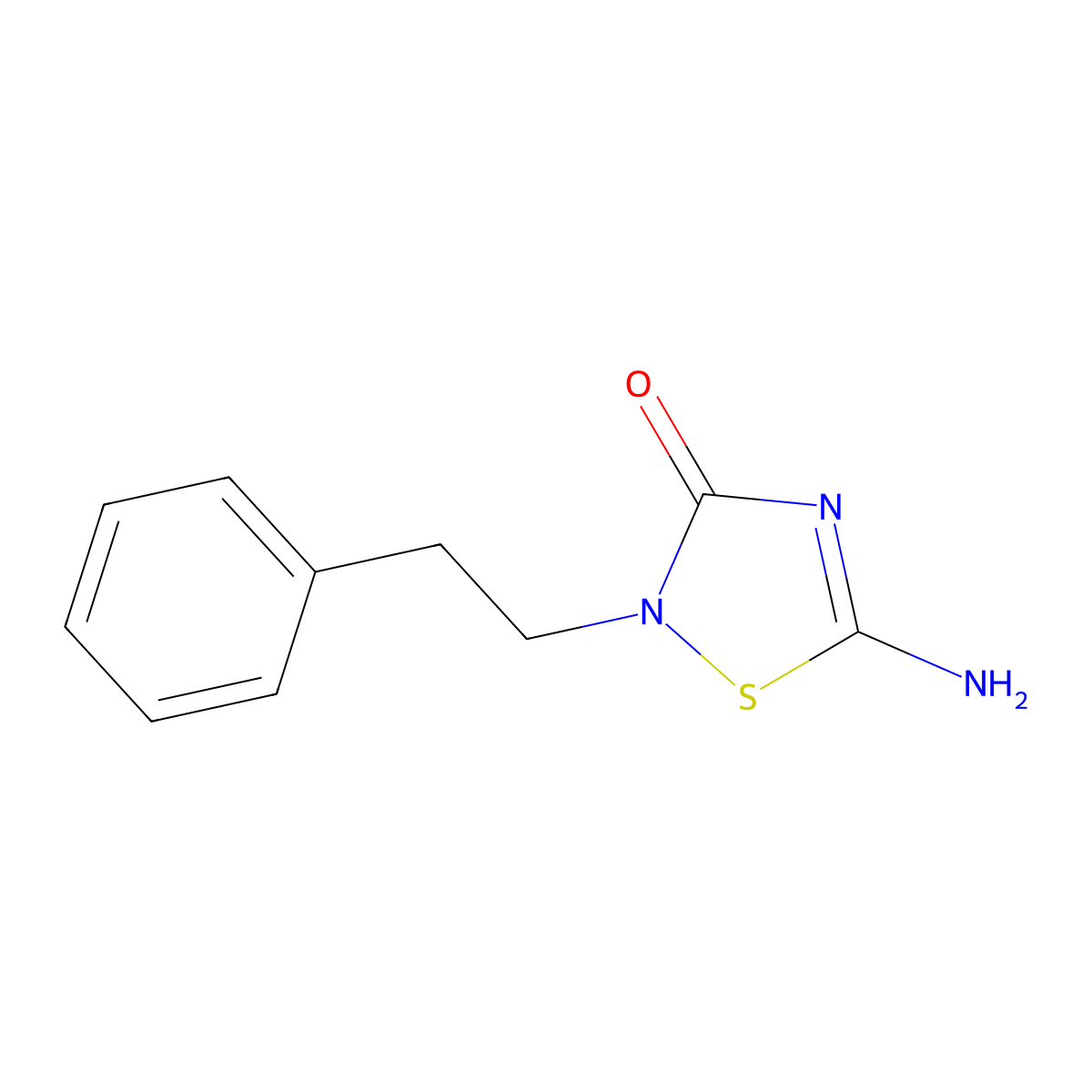 5-Amino-2-phenethyl-1,2,4-thiadiazol-3(2H)-one molecular structure, CAS 1365960-12-8