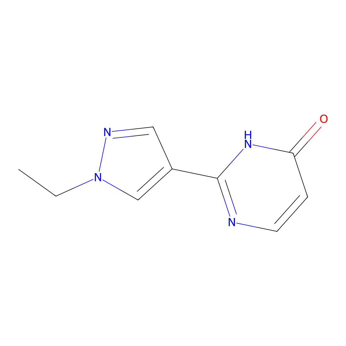 2-(1-Ethyl-1H-pyrazol-4-yl)pyrimidin-4-ol molecular structure, CAS 1365960-74-2