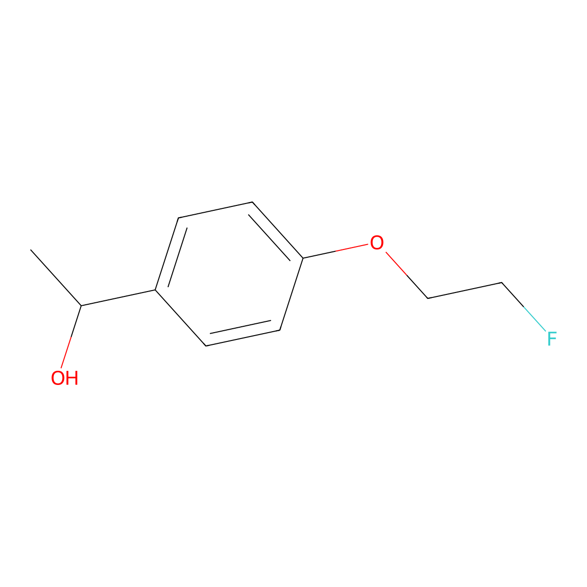 1-[4-(2-Fluoro-ethoxy)-phenyl]-ethanol molecular structure, CAS 1365960-98-0