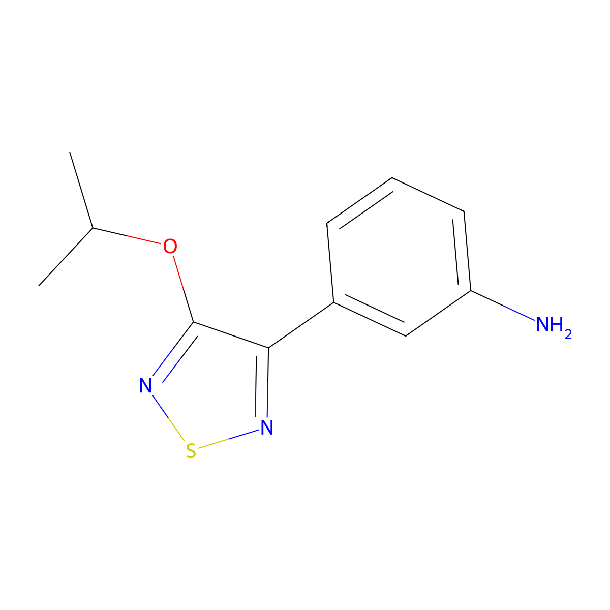 3-(4-Isopropoxy-1,2,5-thiadiazol-3-yl)aniline molecular structure, CAS 1365961-53-0