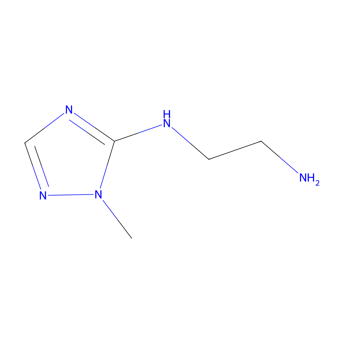 N-(1-methyl-1H-1,2,4-triazol-5-yl)ethane-1,2-diamine molecular structure, CAS 1365962-01-1