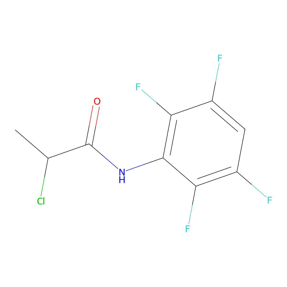 2-Chloro-N-(2,3,5,6-tetrafluorophenyl)propanamide molecular structure, CAS 1365962-16-8