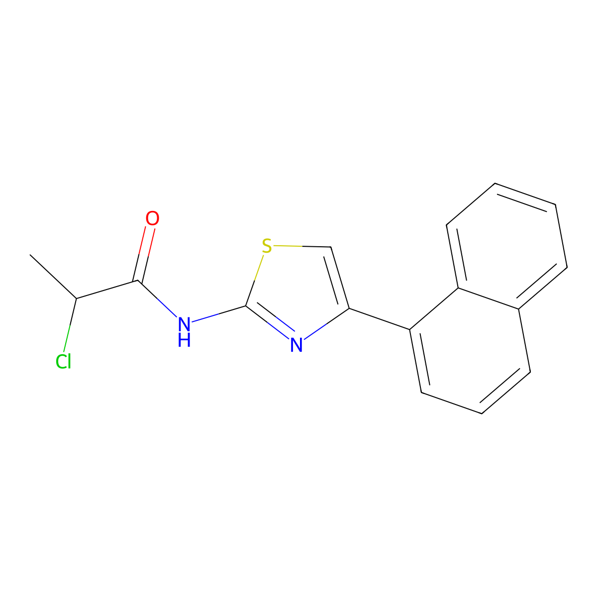 2-Chloro-N-[4-(1-naphthyl)-1,3-thiazol-2-yl]propanamide molecular structure, CAS 1365962-55-5