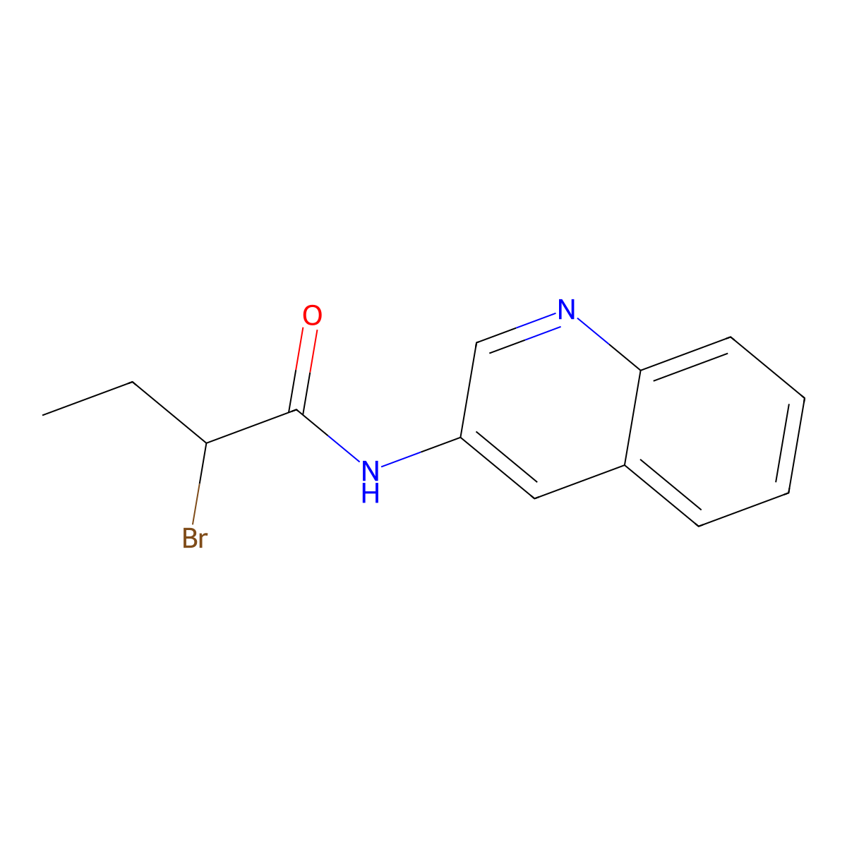 2-Bromo-N-quinolin-3-ylbutanamide molecular structure, CAS 1365962-60-2