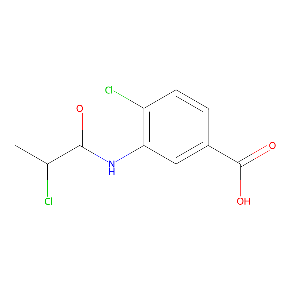 4-Chloro-3-[(2-chloropropanoyl)amino]benzoic acid molecular structure, CAS 1365962-68-0