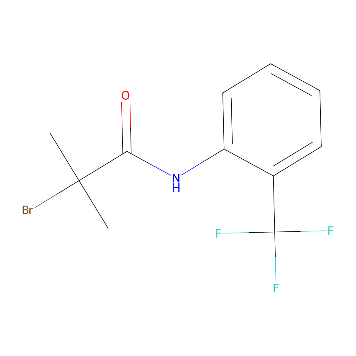 2-bromo-2-methyl-N-[2-(trifluoromethyl)phenyl]propanamide molecular structure, CAS 1365962-90-8