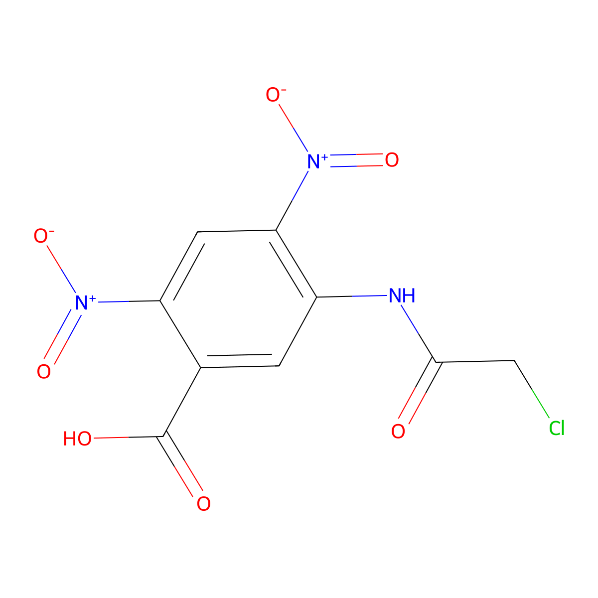 5-[(Chloroacetyl)amino]-2,4-dinitrobenzoic acid molecular structure, CAS 1365963-13-8