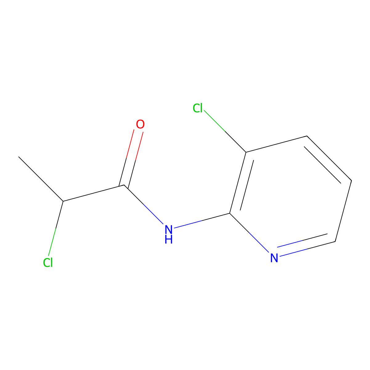 2-Chloro-N-(3-chloropyridin-2-yl)propanamide molecular structure, CAS 1365963-19-4