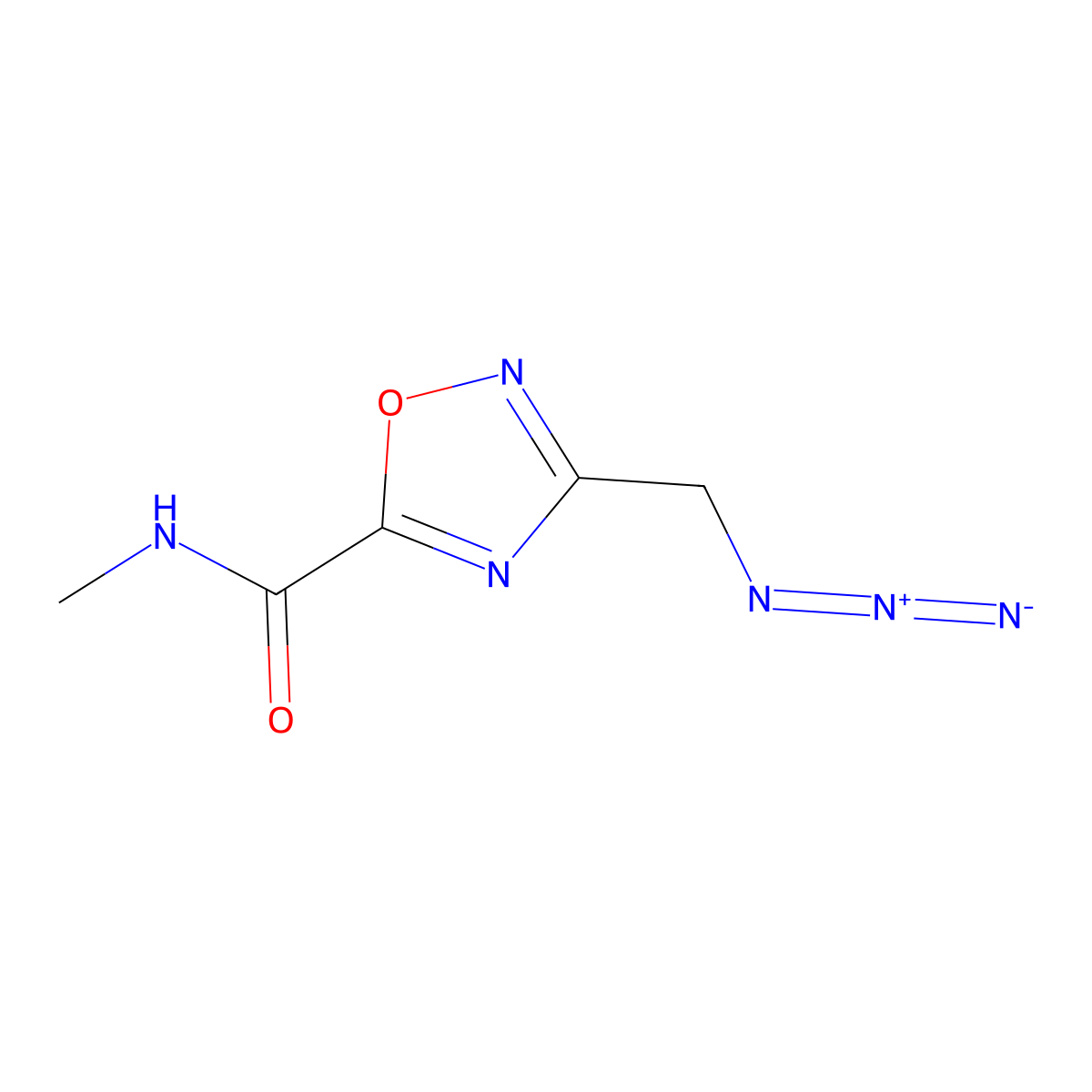 3-(Azidomethyl)-N-methyl-1,2,4-oxadiazole-5-carboxamide molecular structure, CAS 1365963-24-1