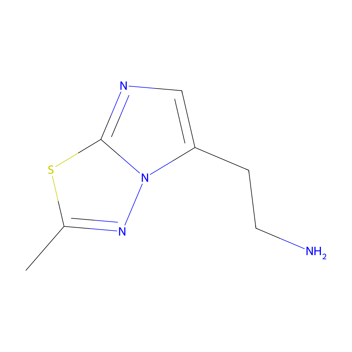 2-(2-Methylimidazo[2,1-b][1,3,4]thiadiazol-5-yl)ethan-1-amine molecular structure, CAS 1365963-33-2