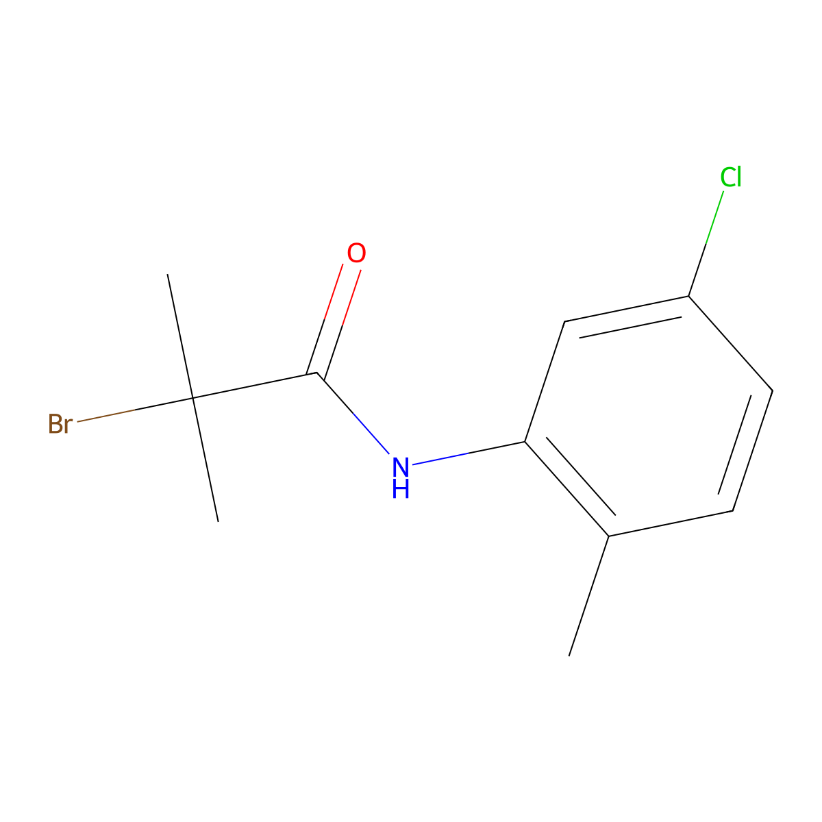 2-bromo-N-(5-chloro-2-methylphenyl)-2-methylpropanamide molecular structure, CAS 1365963-36-5