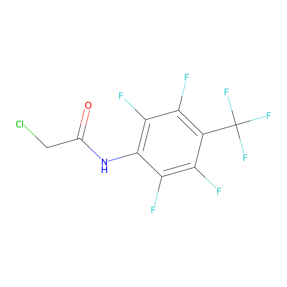 2-chloro-N-[2,3,5,6-tetrafluoro-4-(trifluoromethyl)phenyl]acetamide molecular structure, CAS 1365963-37-6