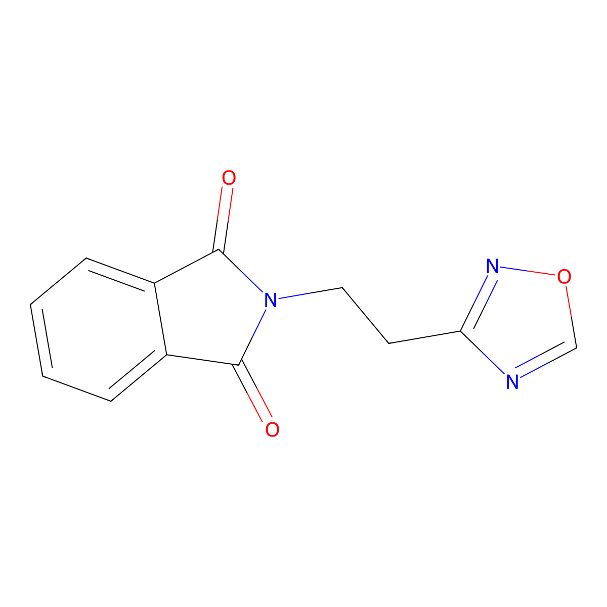 2-[2-(1,2,4-oxadiazol-3-yl)ethyl]-1H-isoindole-1,3(2H)-dione molecular structure, CAS 1365963-46-7