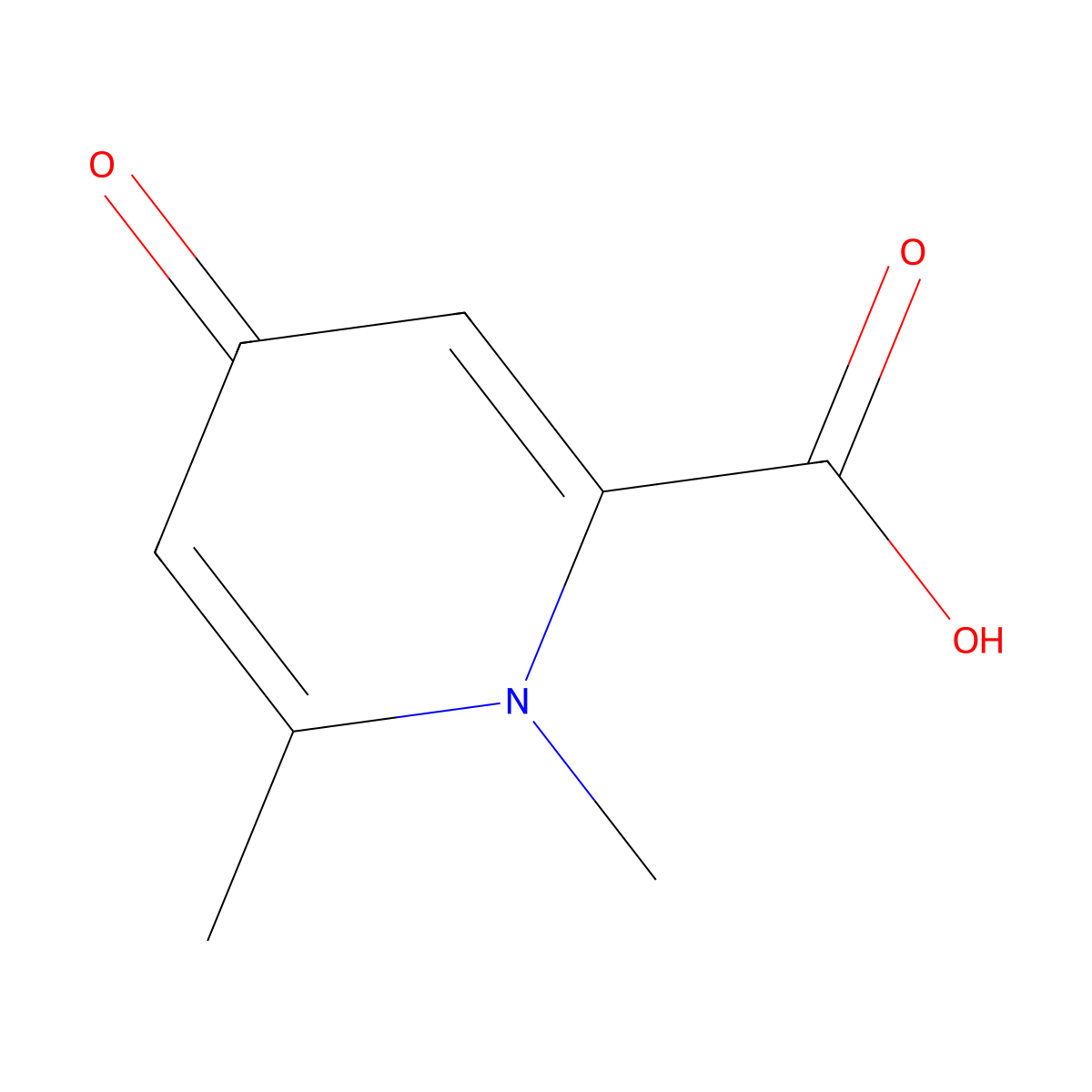 1,6-Dimethyl-4-oxo-1,4-dihydropyridine-2-carboxylic acid molecular structure, CAS 1365963-81-0