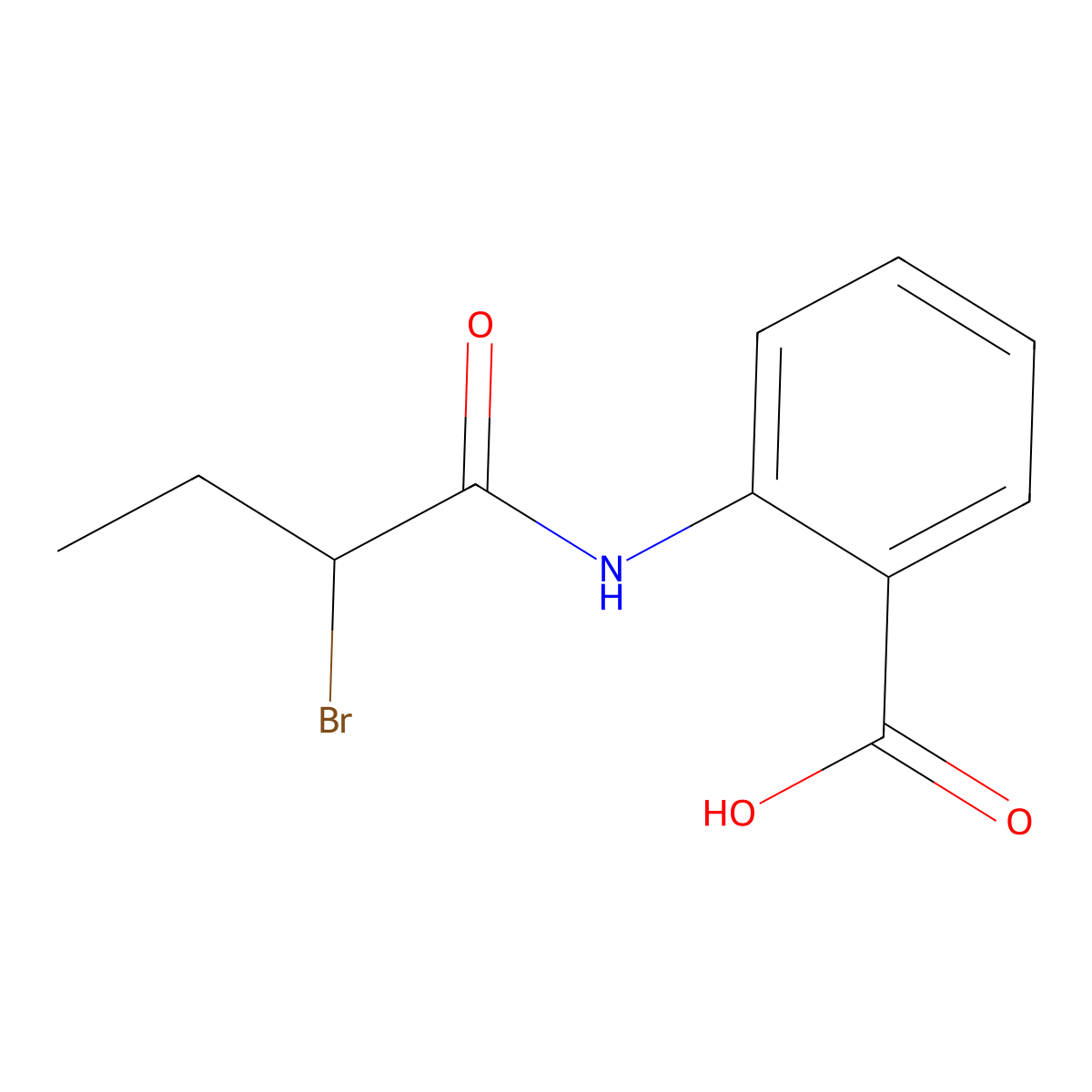 2-[(2-Bromobutanoyl)amino]benzoic acid molecular structure, CAS 1365963-93-4