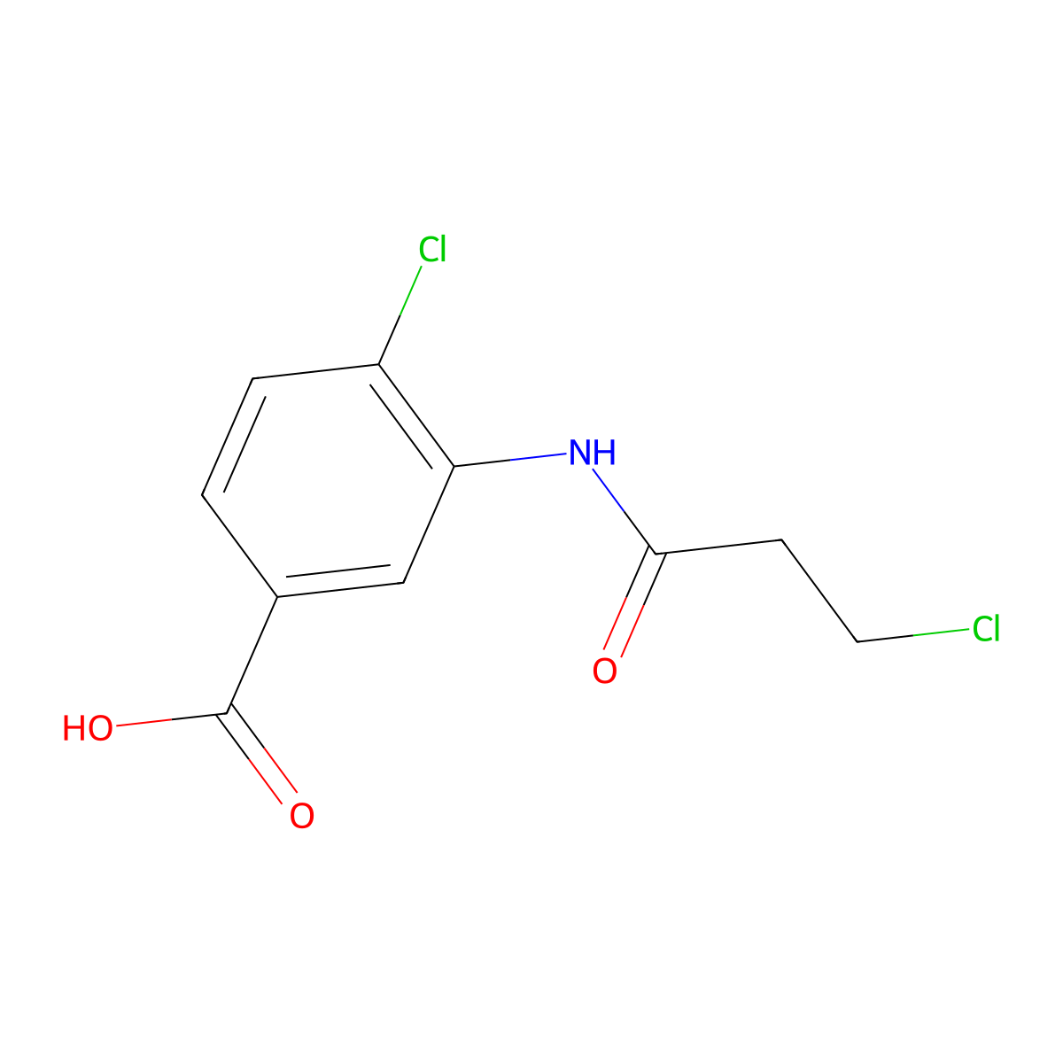 4-Chloro-3-[(3-chloropropanoyl)amino]benzoic acid molecular structure, CAS 1365964-08-4
