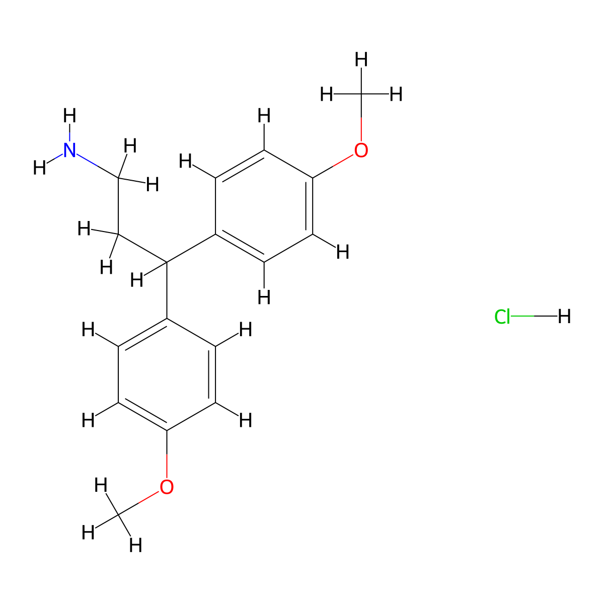 3,3-Bis(4-methoxyphenyl)propan-1-amine hydrochloride molecular structure, CAS 1365964-51-7