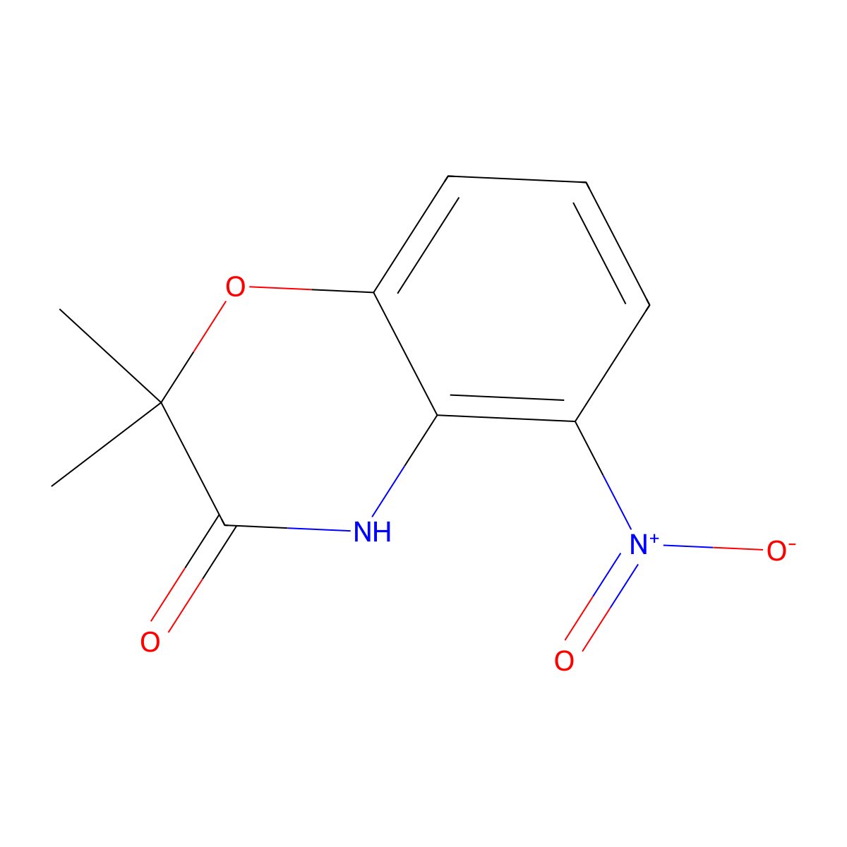 2,2-Dimethyl-5-nitro-2H-benzo[b][1,4]oxazin-3(4H)-one molecular structure, CAS 1365965-22-5