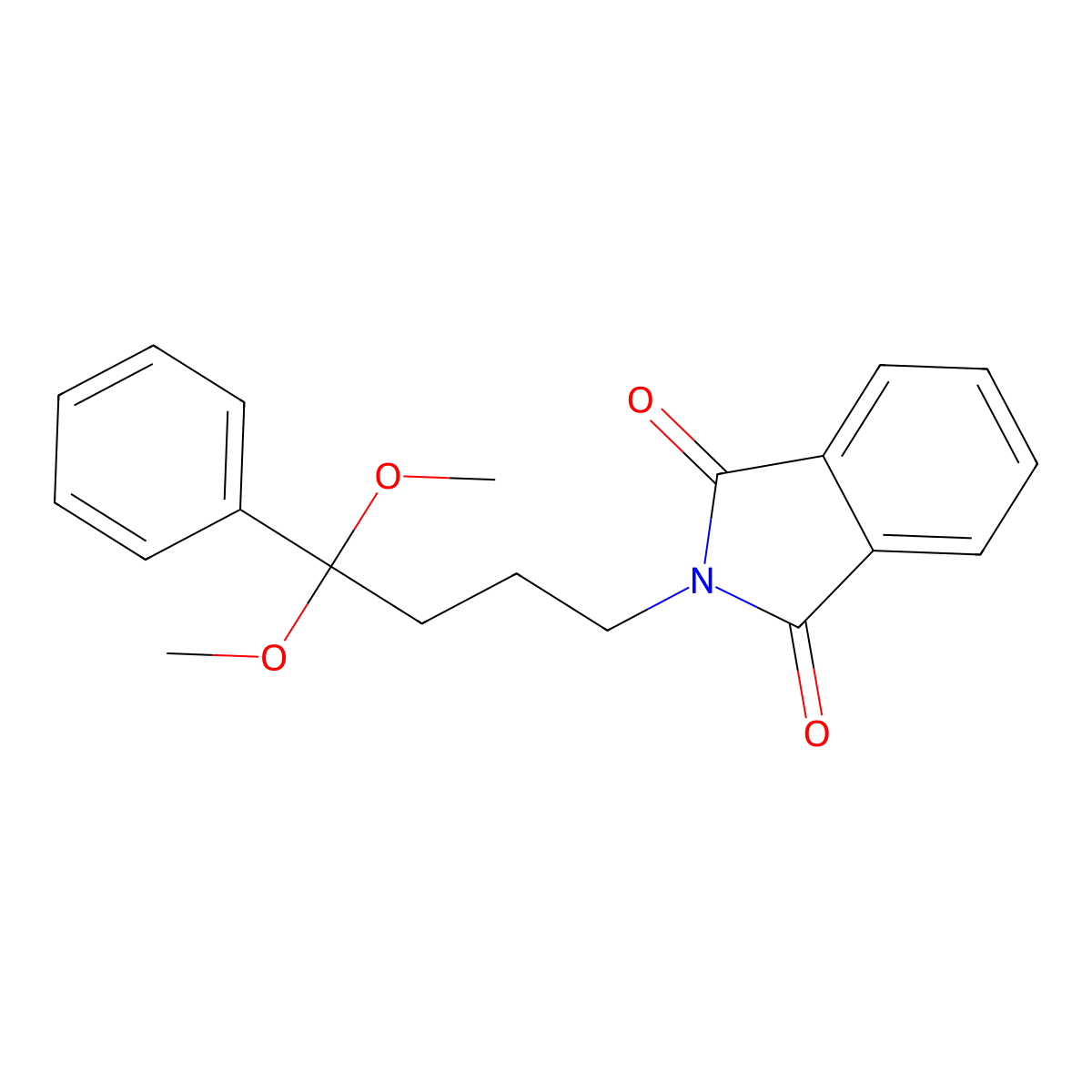 2-(4,4-dimethoxy-4-phenylbutyl)-2,3-dihydro-1H-isoindole-1,3-dione molecular structure, CAS 1365965-68-9