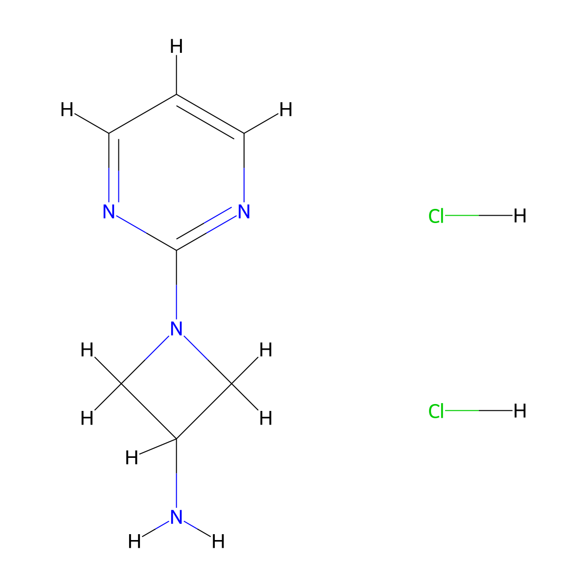 1-(Pyrimidin-2-yl)azetidin-3-amine dihydrochloride molecular structure, CAS 1365968-57-5