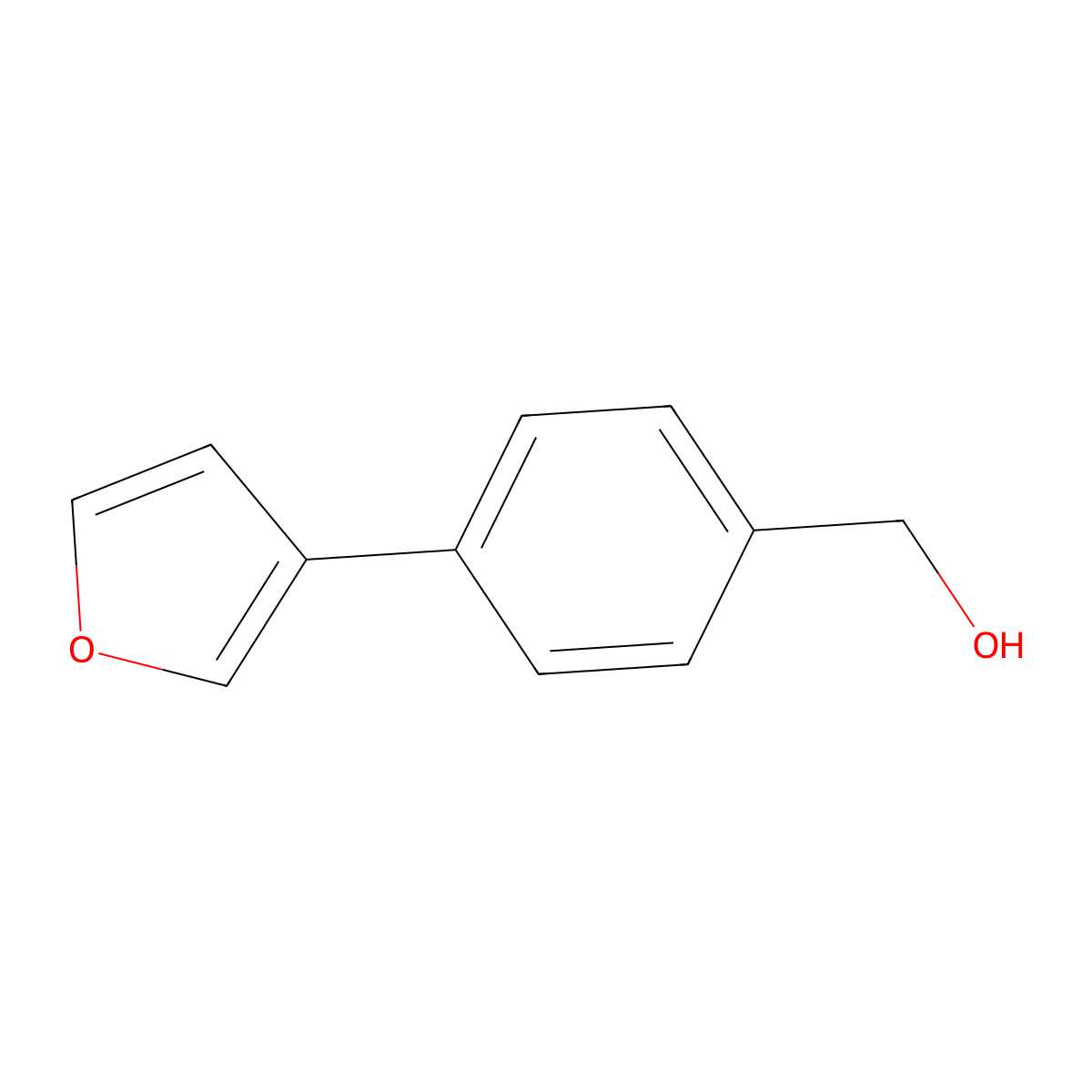Benzenemethanol, 4-(3-furanyl)- molecular structure, CAS 1365968-76-8