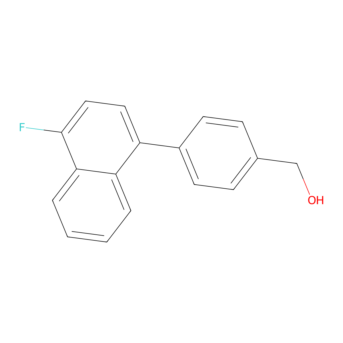 (4-(4-Fluoronaphthalen-1-yl)phenyl)methanol molecular structure, CAS 1365968-79-1