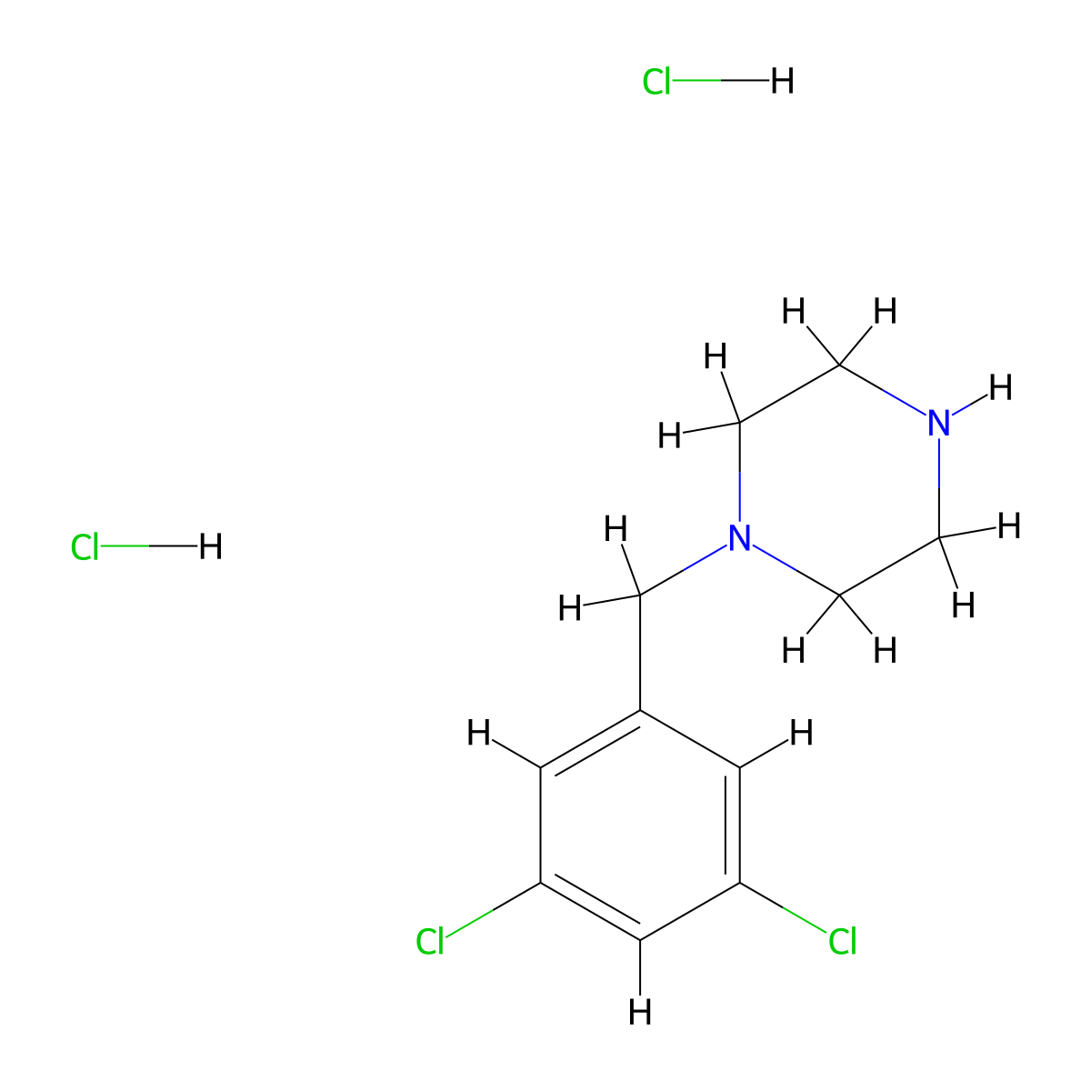 3,5-Dichlorobenzylpiperazine dihydrochloride molecular structure, CAS 1365968-80-4