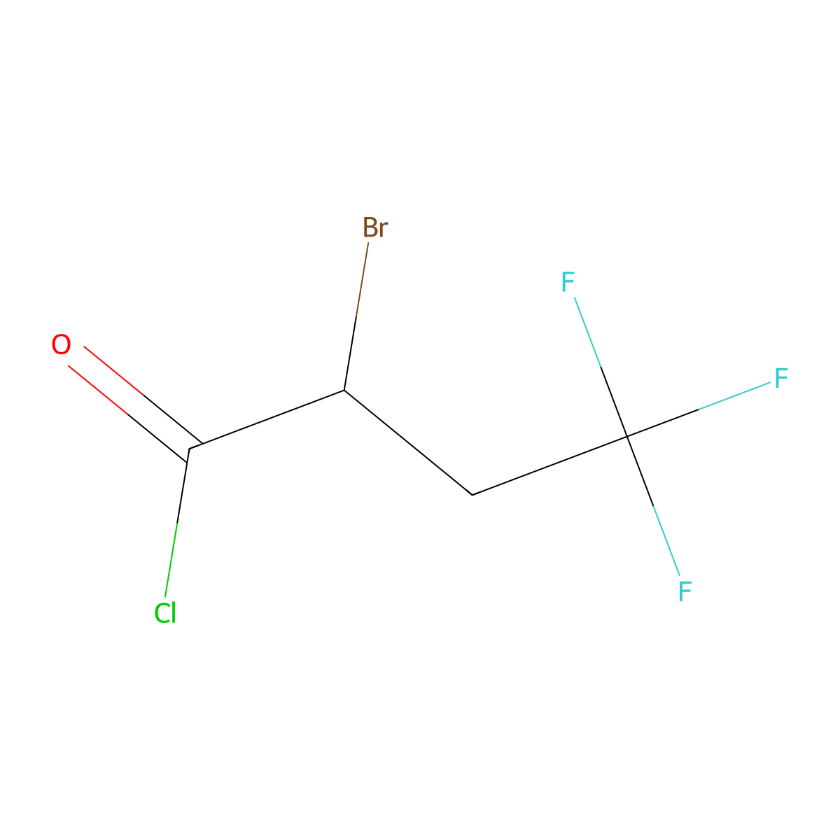 2-Bromo-4,4,4-trifluorobutanoyl chloride molecular structure, CAS 1365968-97-3
