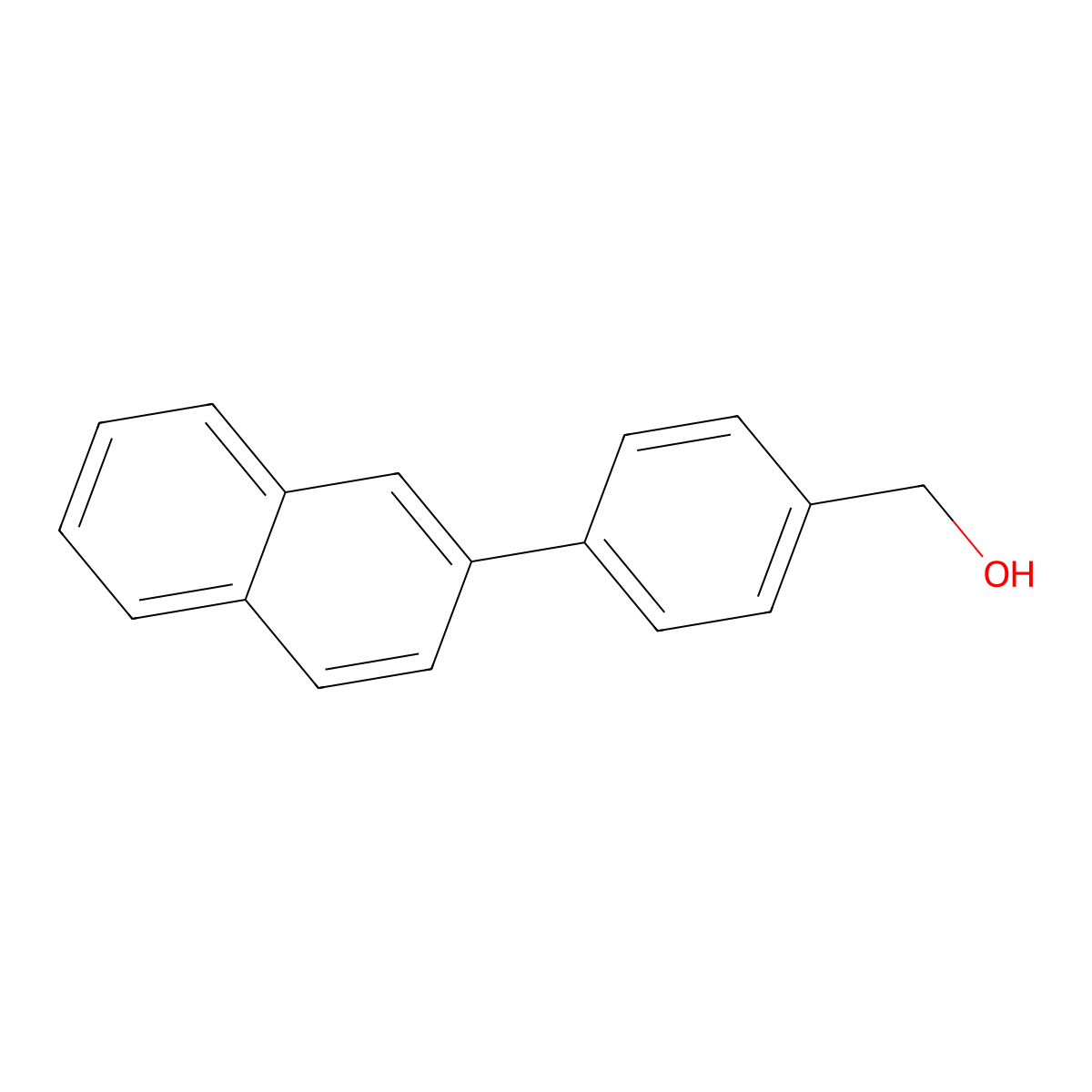 (4-(Naphthalen-2-yl)phenyl)methanol molecular structure, CAS 1365969-00-1