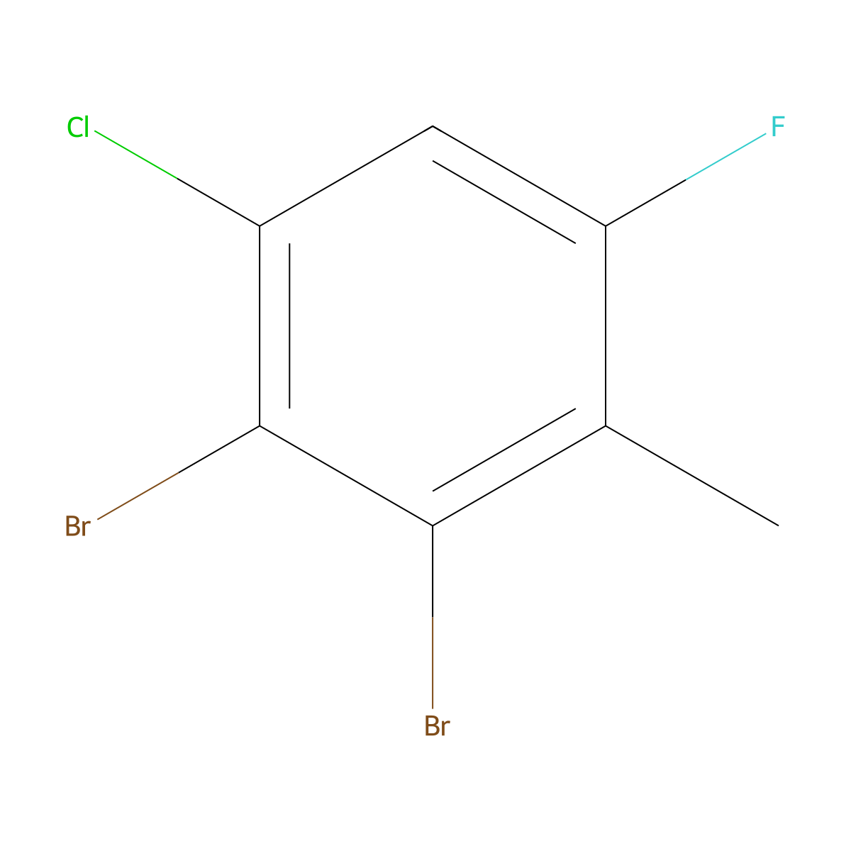2,3-Dibromo-1-chloro-5-fluoro-4-methylbenzene molecular structure, CAS 1365969-01-2