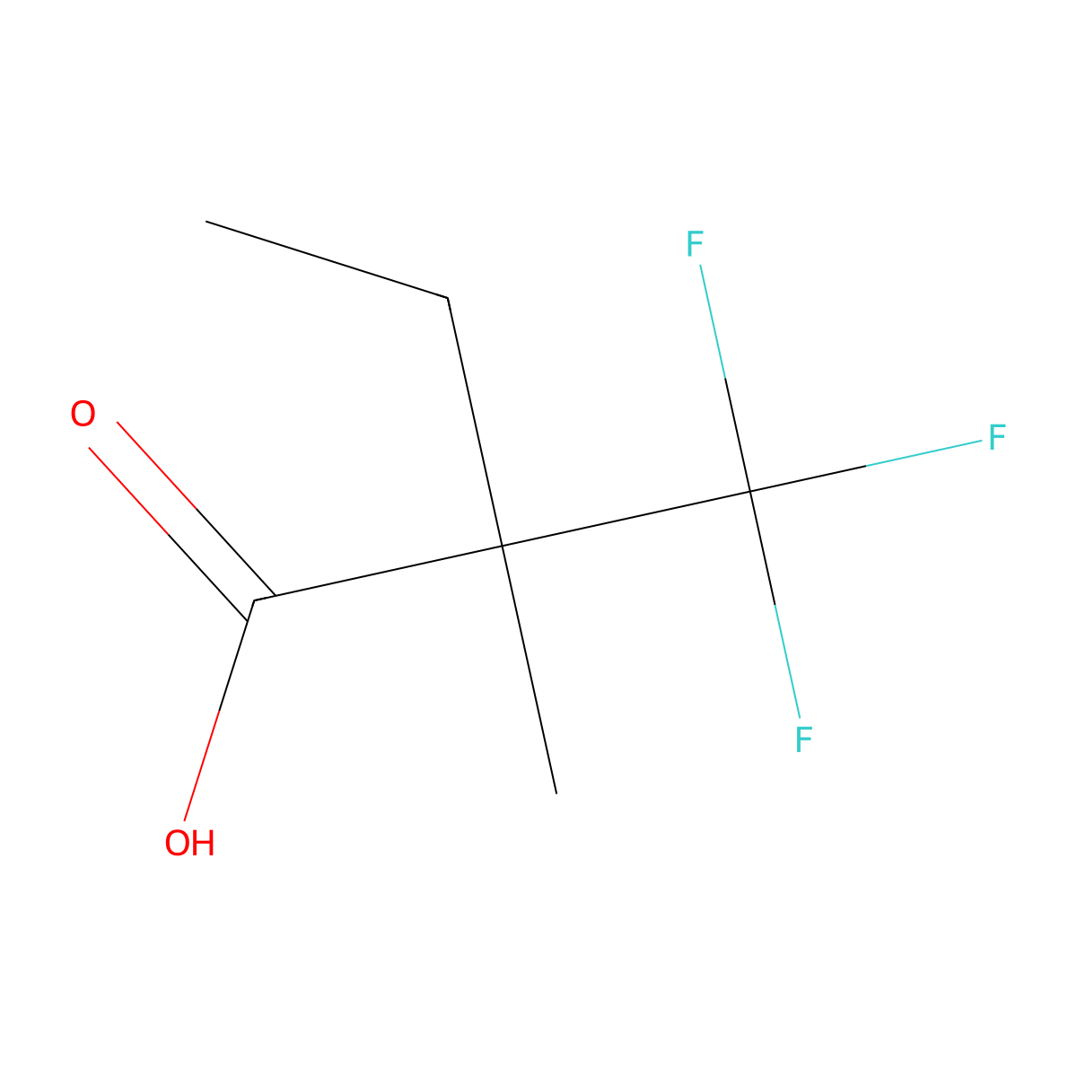 2-Methyl-2-trifluoromethyl-butyric acid molecular structure, CAS 1365969-07-8