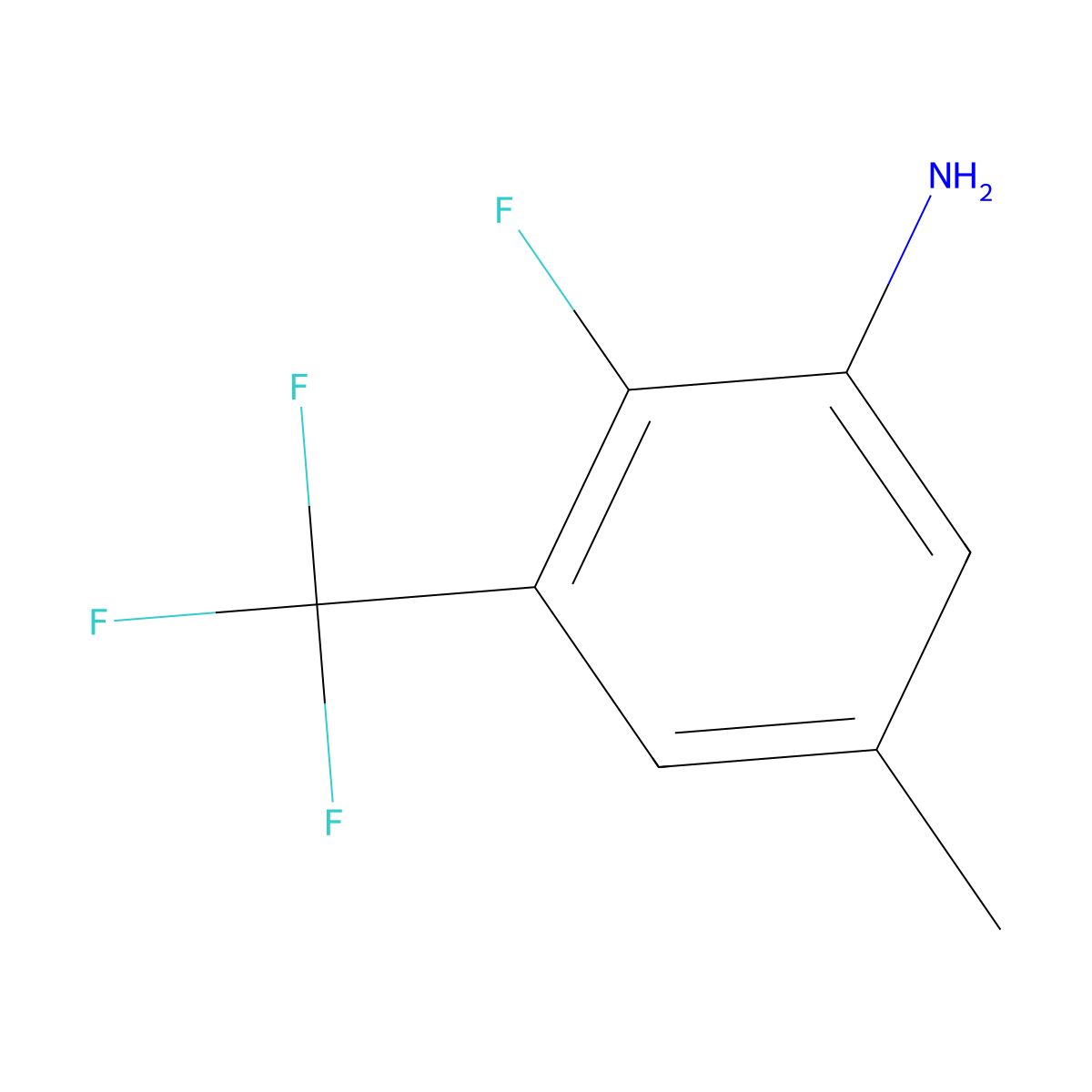 2-Fluoro-5-methyl-3-trifluoromethylaniline molecular structure, CAS 1365969-08-9